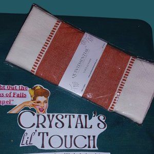 NWT Quintessential brand table runner in salmon